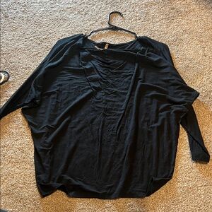 Chic Black Long Sleeve Women's Top